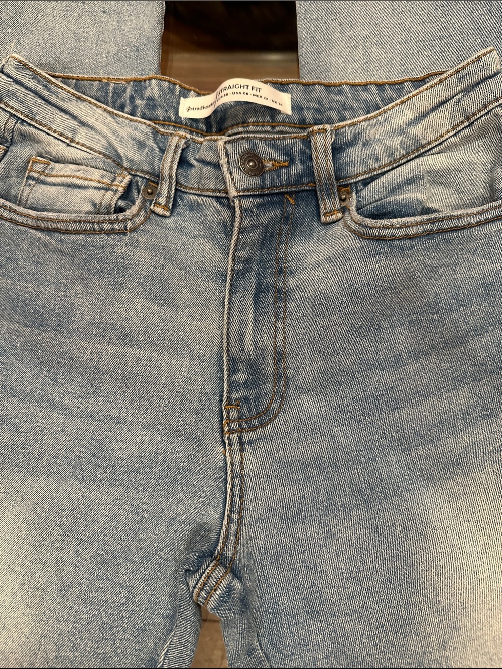 stradivarius Light Blue Straight Leg Jeans